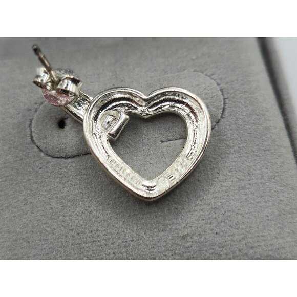 Brighton Sterling Silver Heart Earrings 925 Signed B in Circle comes in box - Picture 3 of 9